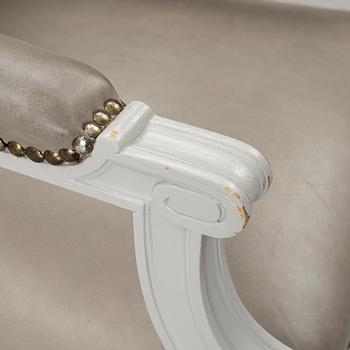 A Late Gustavian style armchair, second half of the 20th century.