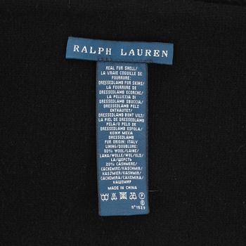 RALPH LAUREN, a black fur shawl.