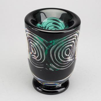 JAN JOHANSSON, glass vase signed.