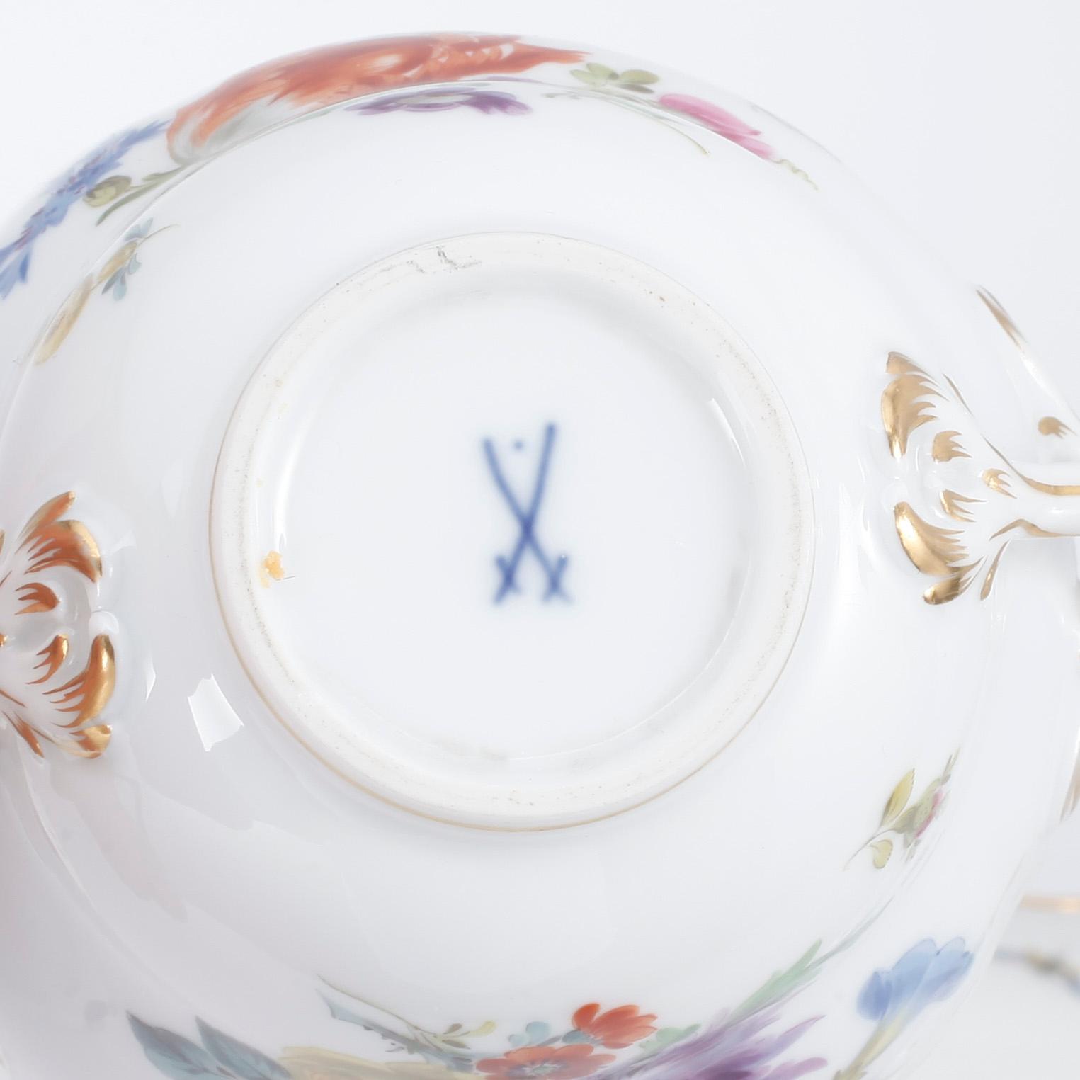 SERVISDELAR, ca 30 st, Meissen, Tyskland, 1900-tal.