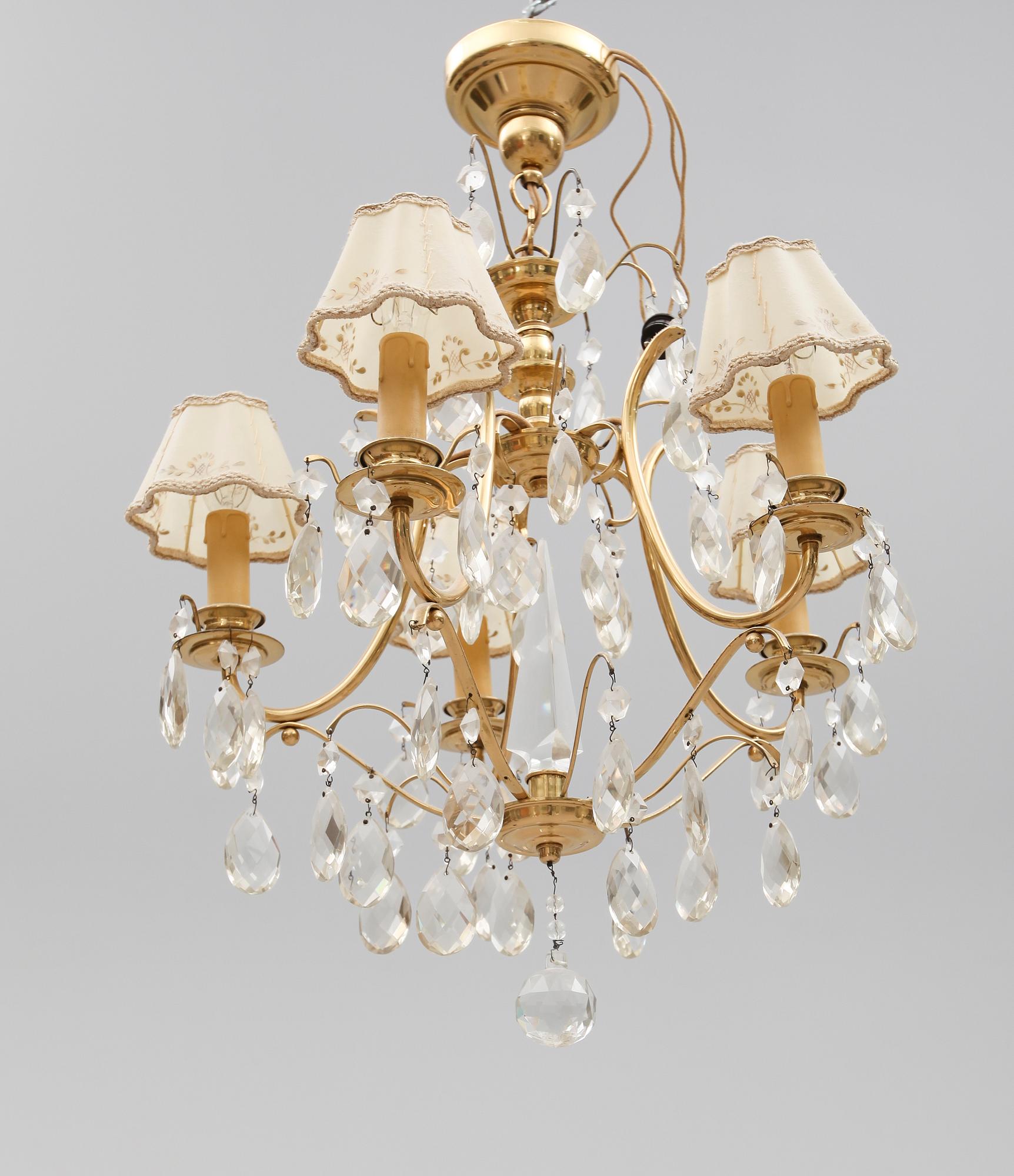 LJUSKRONA, 1900-talets mitt. Höjd ca 46 cm.