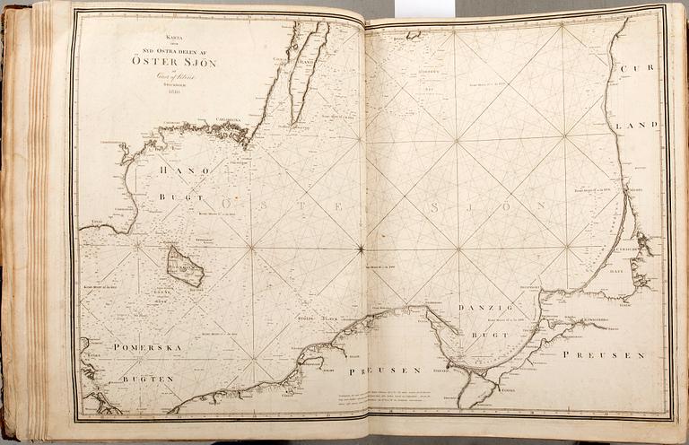 Gustaf af Klint, book, "Sweden's Maritime Atlas", 1797-1815.