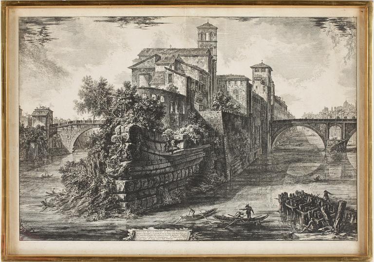 GIOVANNI BATTISTA PIRANESI, etsning, edition 1757-78.