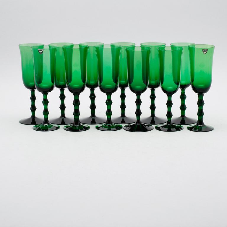 CHAMPAGNEGLAS, 12 st, "Salut", Simon Gate, Orrefors.