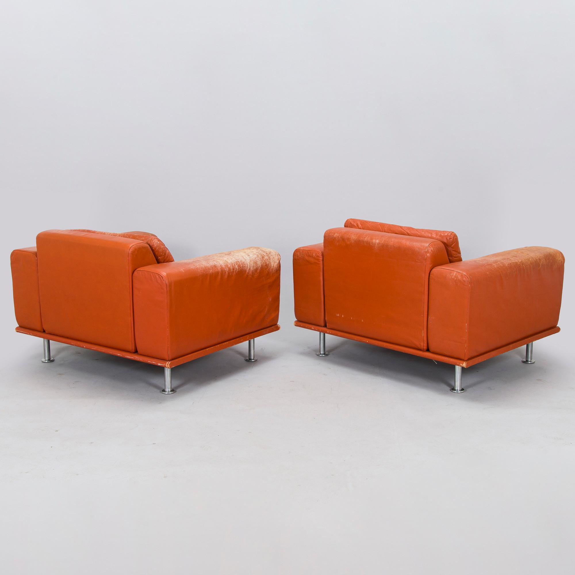 Yrjö Kukkapuro, nojatuoleja, pari, "Variaatio", tilaustyö, Haimi, 1970-luvun loppu.