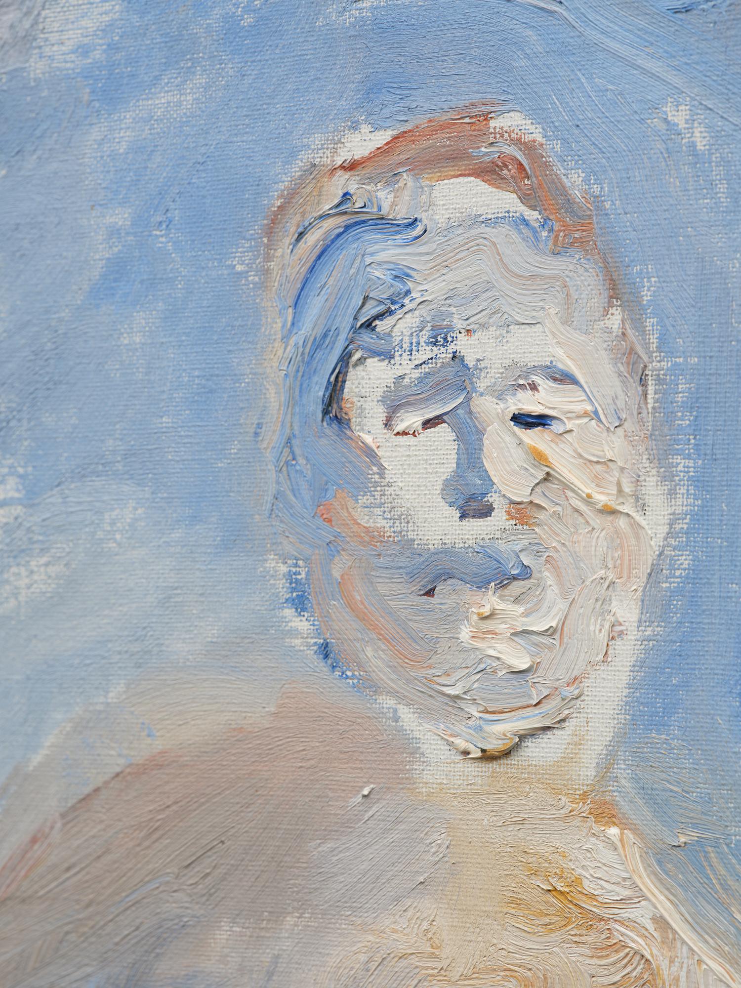 Evert Lundquist, Portrait in blue.