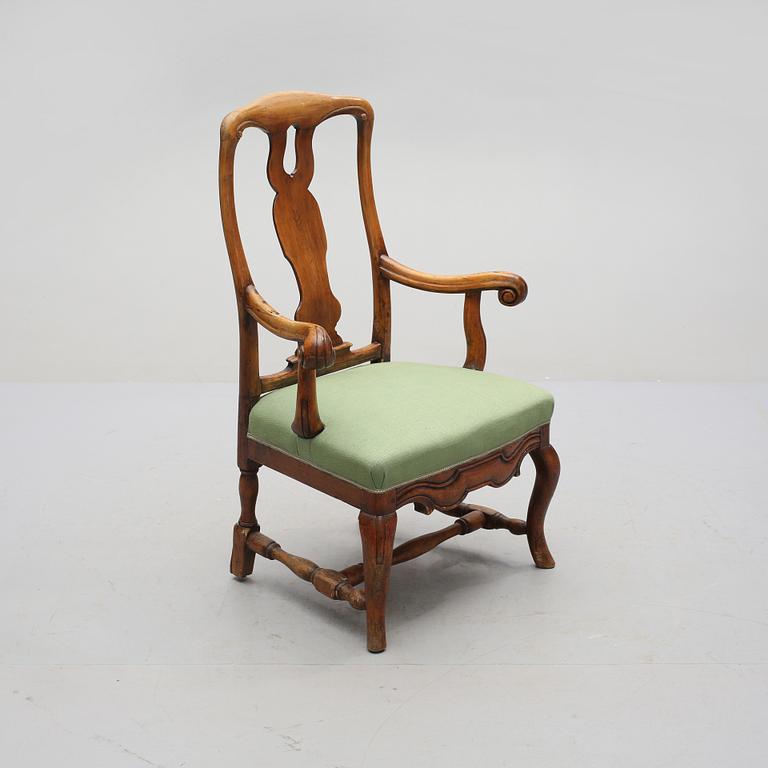 KARMSTOL, senbarockstil, 1800-tal.