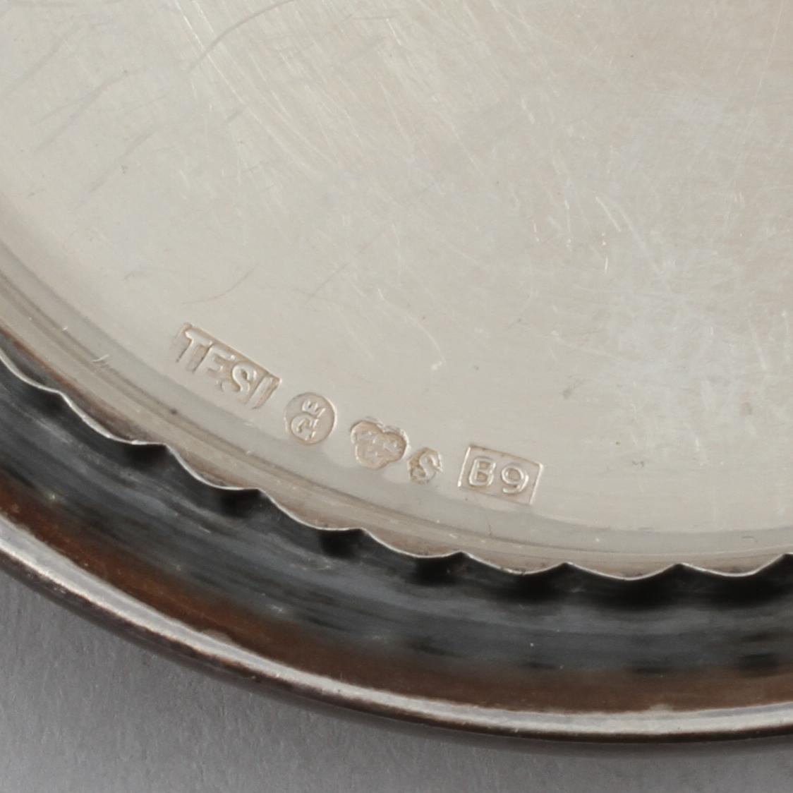 COASTERS, 6 st, silver, Tenn & Silver AB, Göteborg, 1952. Total vikt 224 gram.