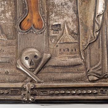 Icon with a silver oklad, Kiev 1865.