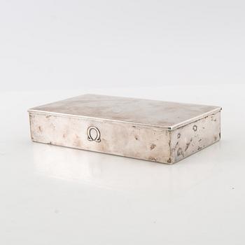 Box for Omega Constellation de luxe, silver, Fezler, Switzerland, 20th century.