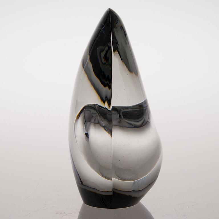 TIMO SARPANEVA, skulptur, "Sittande fågel", signerad  Timo Sarpaneva, Iittala -54.