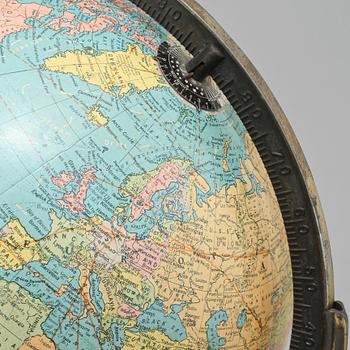 JORDGLOB, "12 inch standard globe", Replogle Globes, Chicago, omkring 1940.