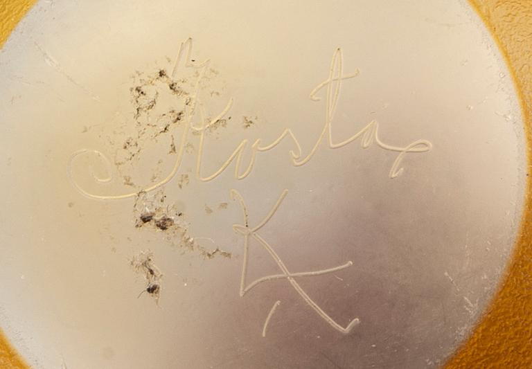Karl Lindeberg, a signed Kosta vase.
