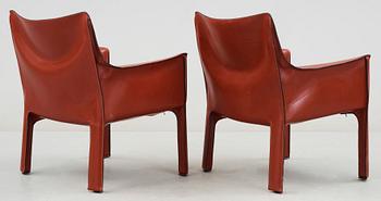 KARMSTOLAR, ett par, "CAB", Mario Bellini, Cassina.