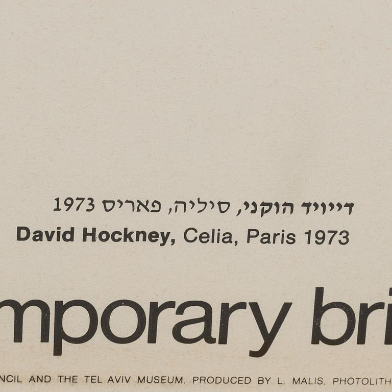 DAVID HOCKNEY, poster Tel Aviv Museum 1980.