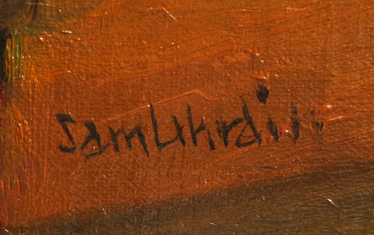 SAM UHRDIN, olja på duk, sign.