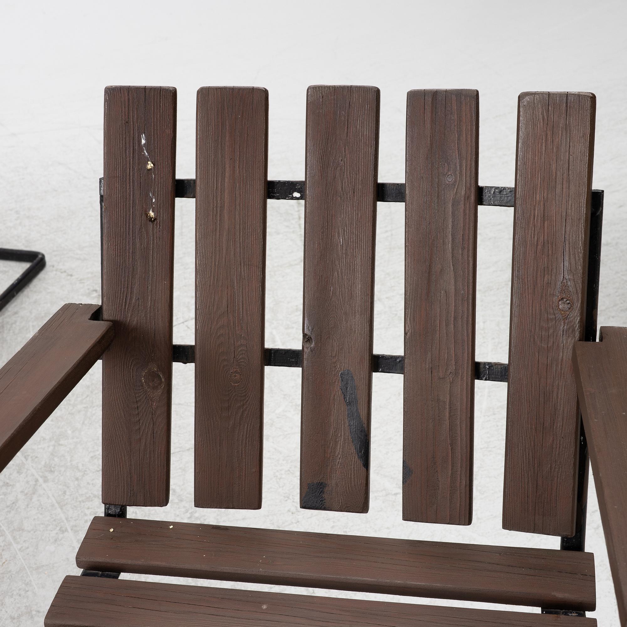A five-piece garden suite, Grythyttan, mid-20th Century.