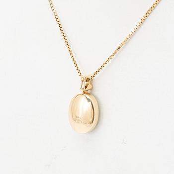 Ole Lynggaard, hängsmycke och kedja, 18k guld med opal och diamanter.