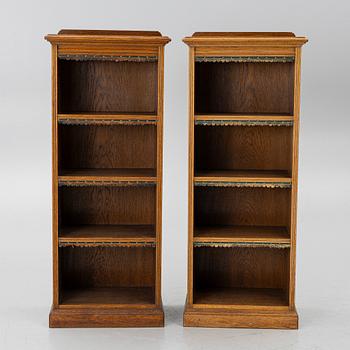 Bookcases, a pair, early 20th century.