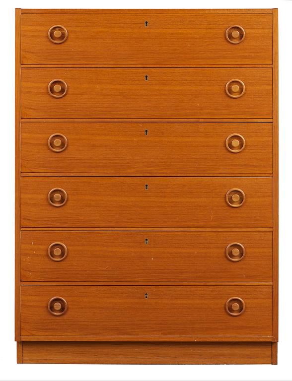 A Borge Mogensen teak chest of drawers, for Karl Andersson.