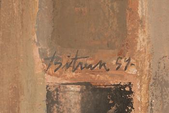 Albert Bitran, mixed media on paper, signed and dated -59.