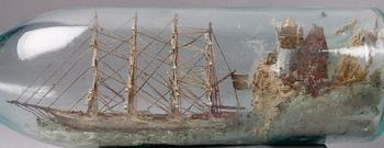 FLASKSKEPP, 3 st, sent 1900-tal.