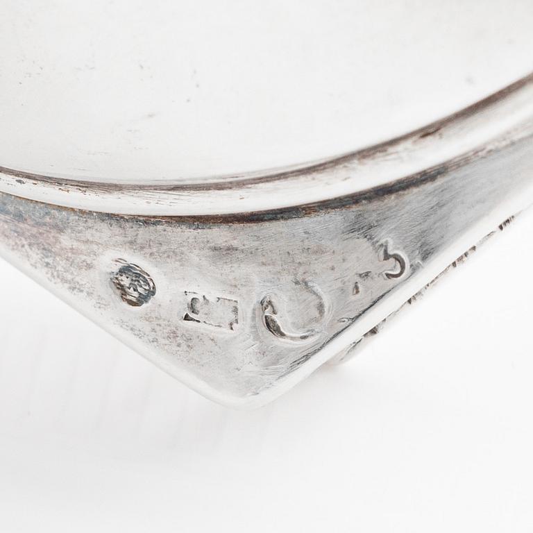 A Swedish early 19th century cream jug, silver, unidentified maker's mark. Empire.