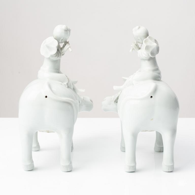 Figuriner, blanc de chine. Kina, 1900-tal.