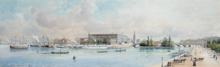 Anna Palm de Rosa, Panoramic view over the Royal palace in Stockholm.
