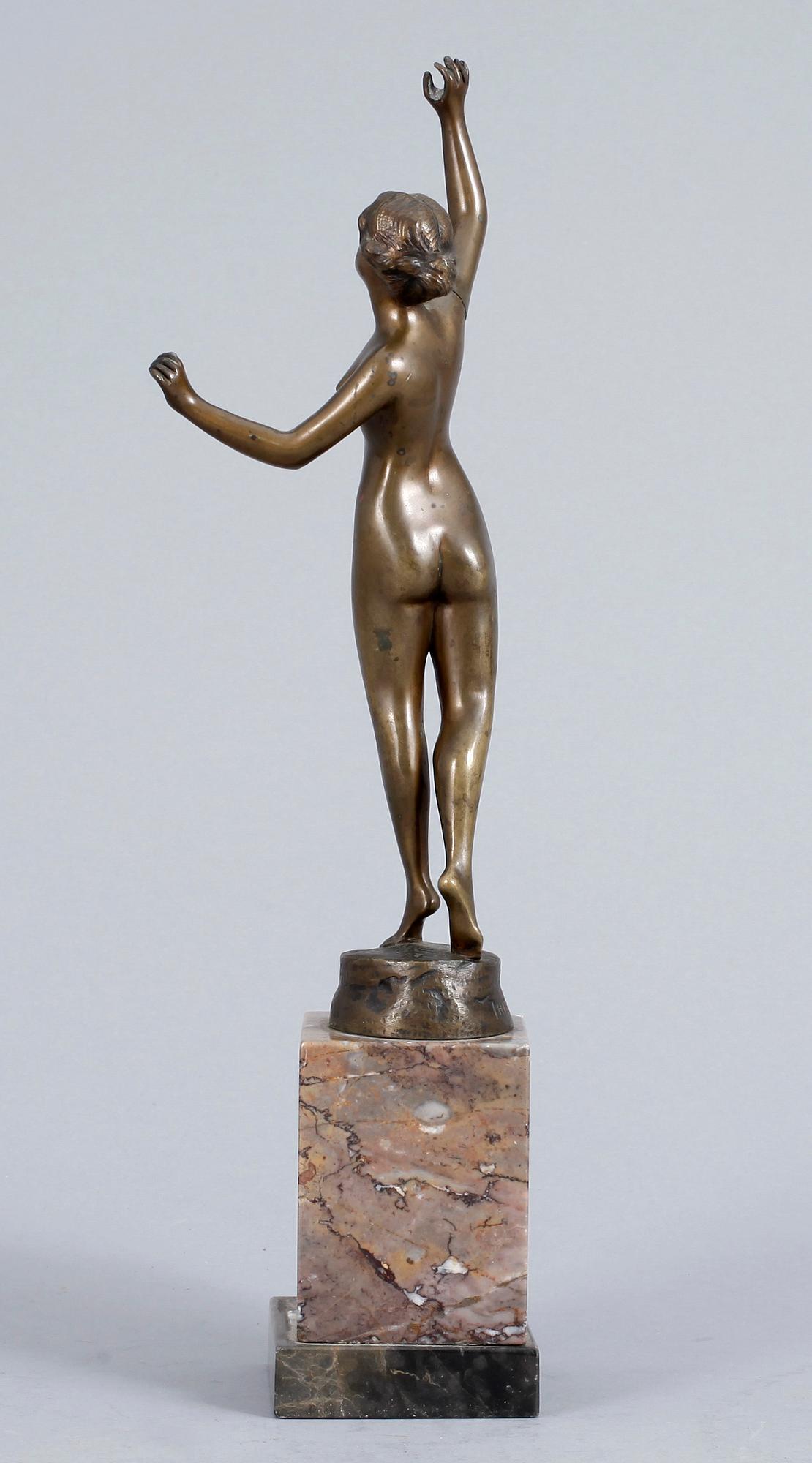 SKULPTUR, brons, signerad Thierman, 1900-tal.