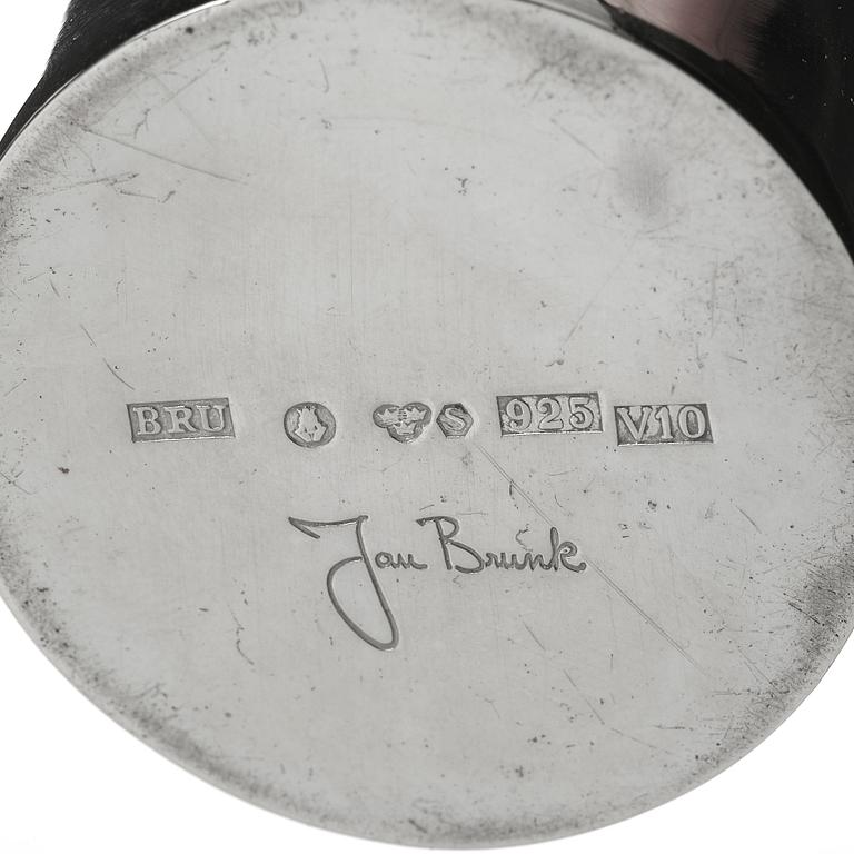 Jan Brunk, flaska, Stockholm 1995, sterling silver.