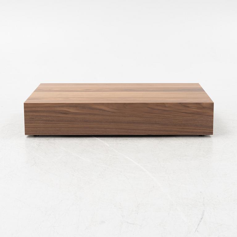 A 'Mass Wide' walnut veneered coffee table from New Works.