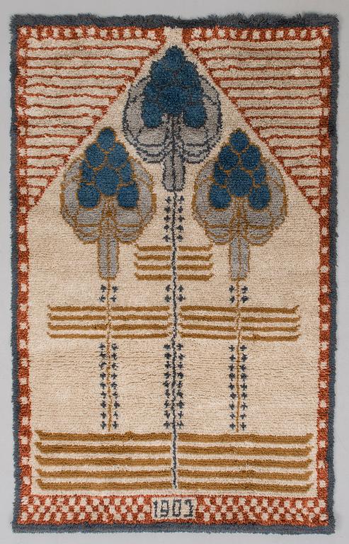 ILMA HIRN, RYIJY-RUG, "Jugend", Wetterhoff, Finland  1986. Ca 210x140 cm.