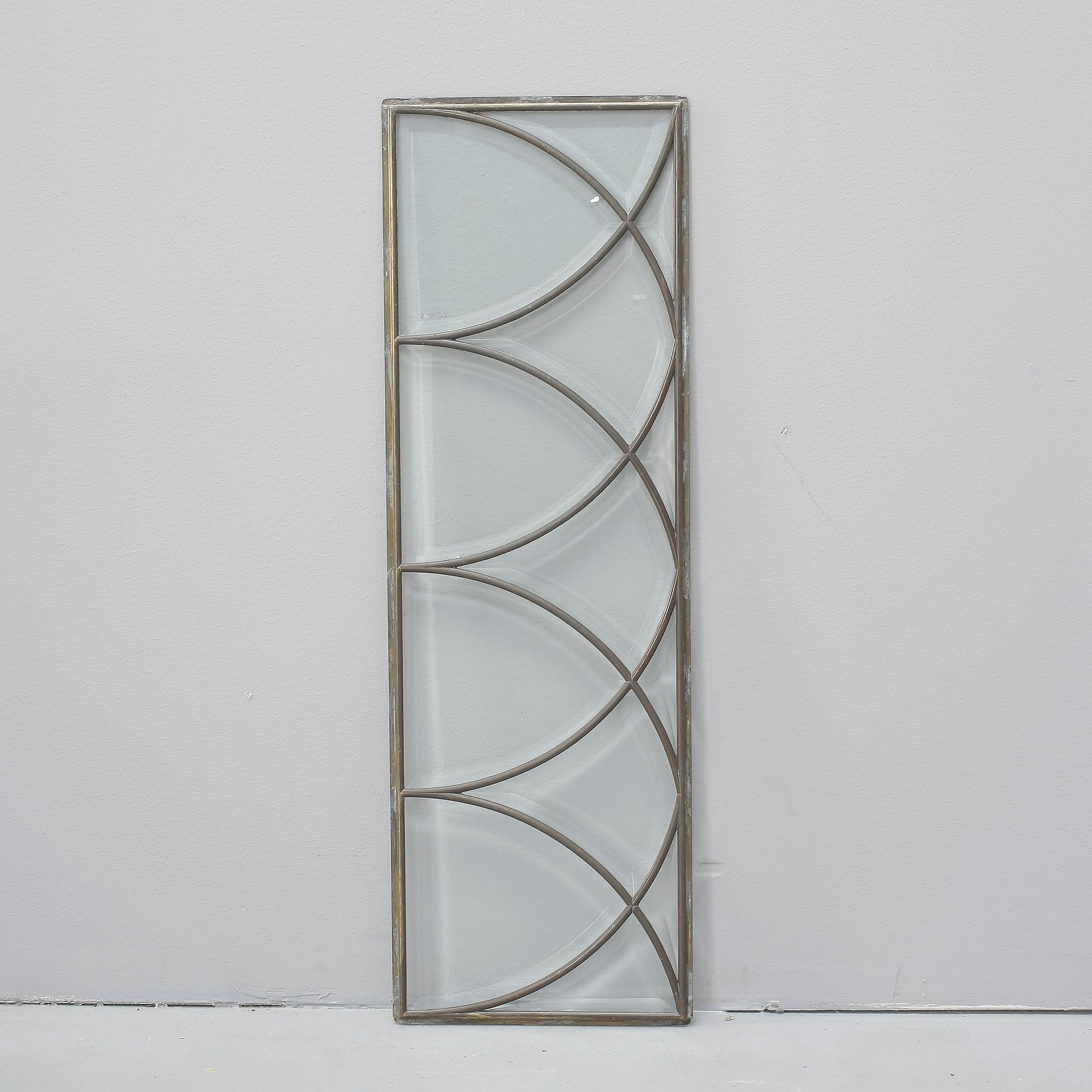 FÖNSTER, glas och mässing, 1900-tal.