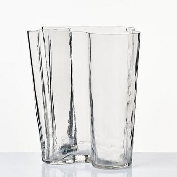 Alvar Aalto, a clear glass vase, Iittala, Finland probably 1960'-70's, model 3031.