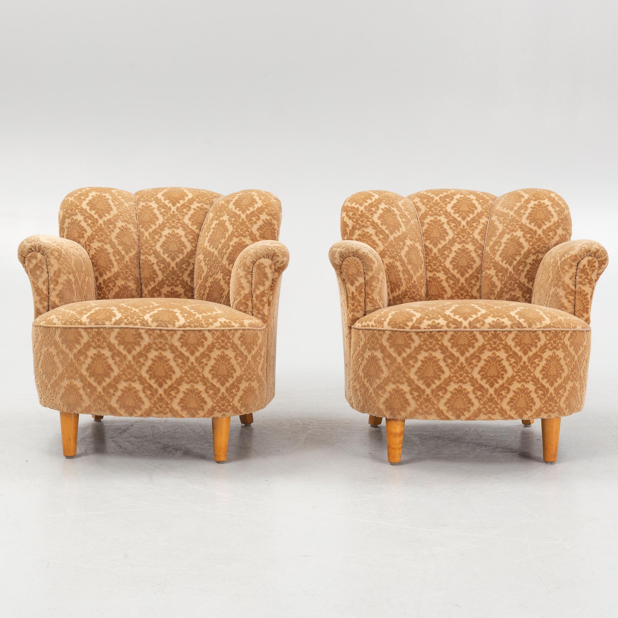 Fåtöljer, ett par, Swedish Modern, 1930-/40-tal.