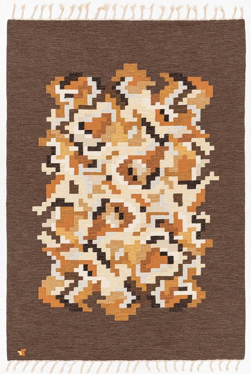 Erik Lundberg, a "Korall" flat weave carpet, Vävaregården Eringsboda, c. 240 x 169 cm.