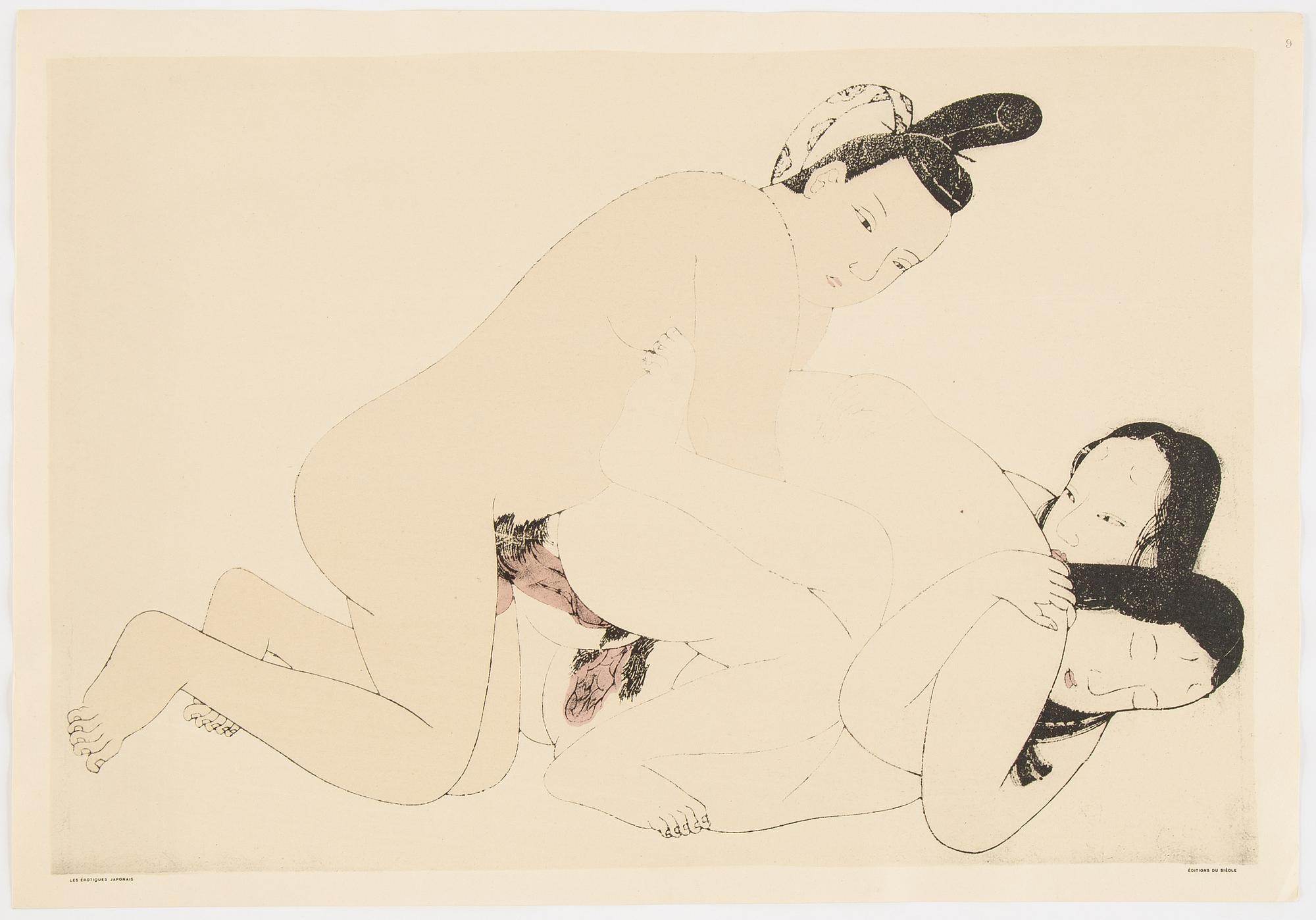 Mapp av Francois Poncetton, Les Erotiques Japonais, Paris, Editions du Siecle, 121 Bouleard Saint-Michel. MCMXXV.