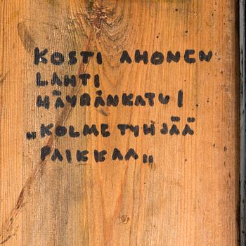 KOSTI AHONEN, sculpture, wood, signed.