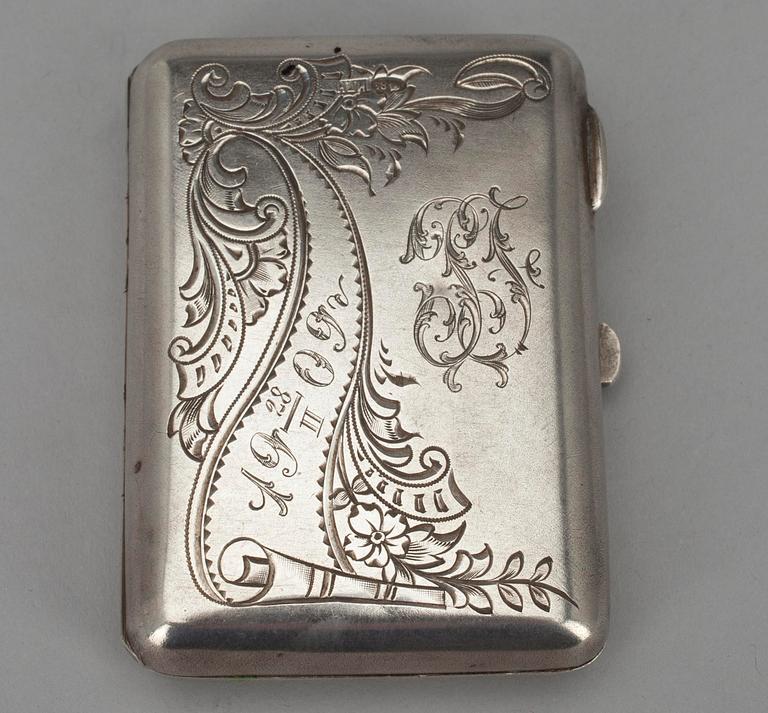 BÖRS, silver, stämplad И.Г.И, Moskva, Ryssland 1907-1927. Vikt 71 g.