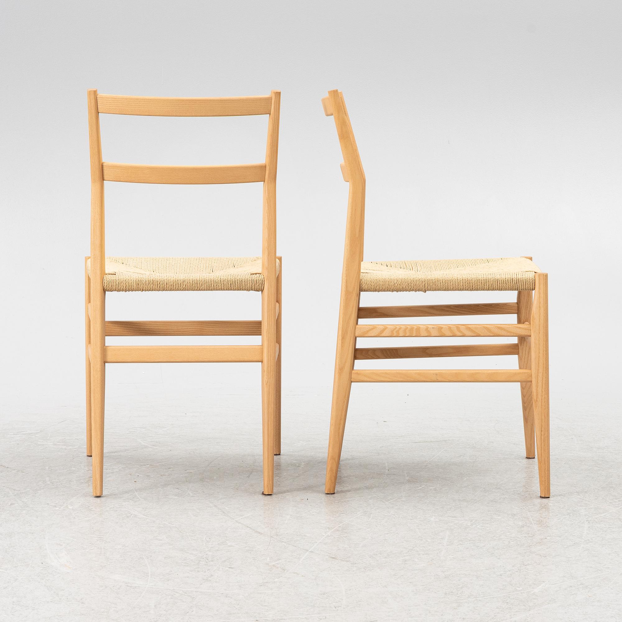 Gio Ponti, A pair of 646 Leggera chairs, Cassina.