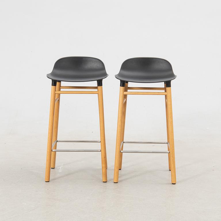 Simon Legald, bar stools a pair, Normann Copenhagen contemporary.