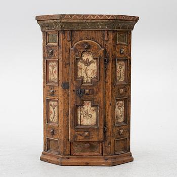 A wall cabinet, folk art, Västergötland dated 1773.