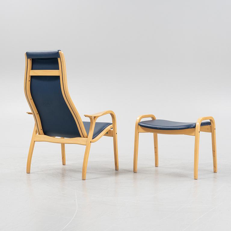 Yngve Ekström, a 'Lamino' armchair with foot stool, Swedese.