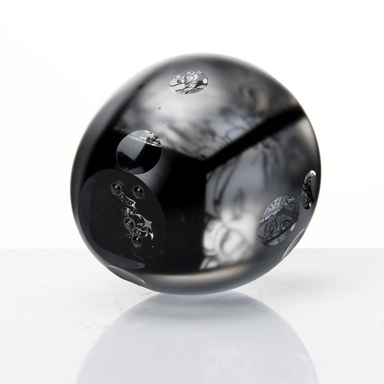 Per B. Sundberg, a unique 'litograal' glass vase, Orrefors 2004.