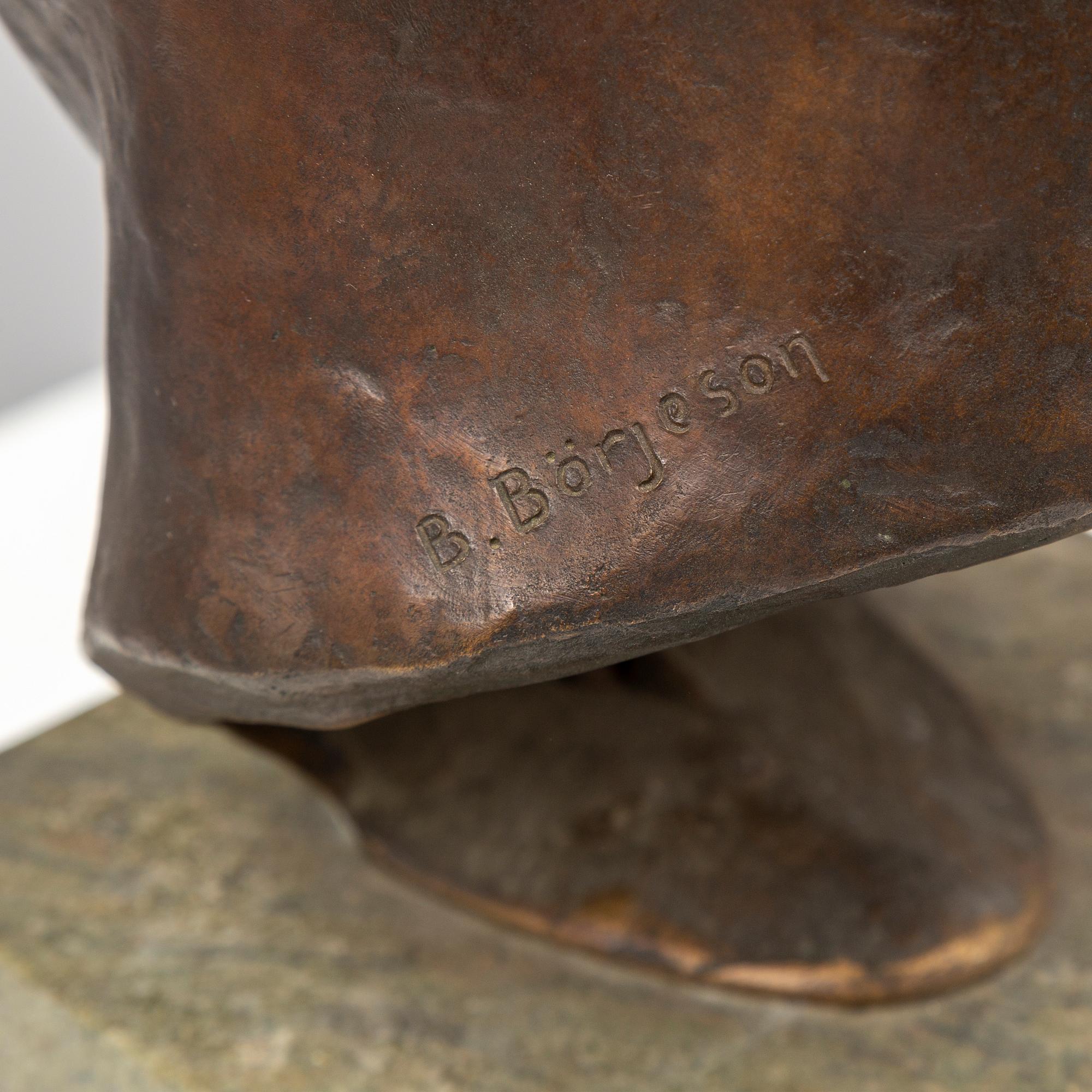BÖRJE BÖRJESON, sculpture, bronze, signed.