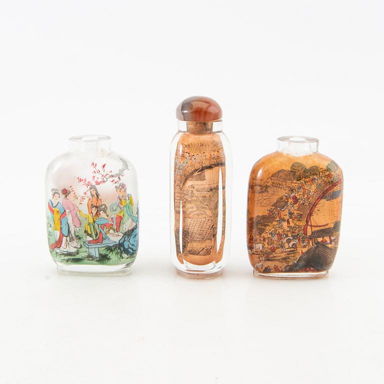 Snuff bottles 10 pcs China 20th century.