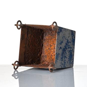 Tage Andersen, a patinated metal flower pot, Denmark, end of 20th century.