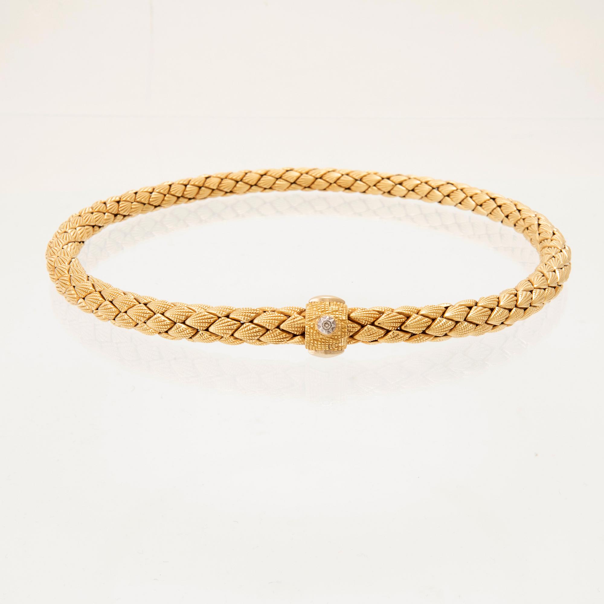 An 18K white and yellow gold "Stretch" necklace by Chimento Vicenza Italy.
