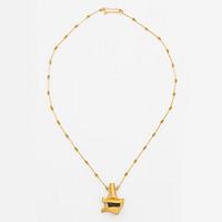 Björn Weckström, Necklace "Pagodi", 18K gold with zoisite. Lapponia 1976.